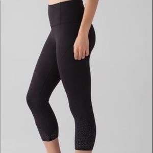 Lululemon Crops with Perforated Design